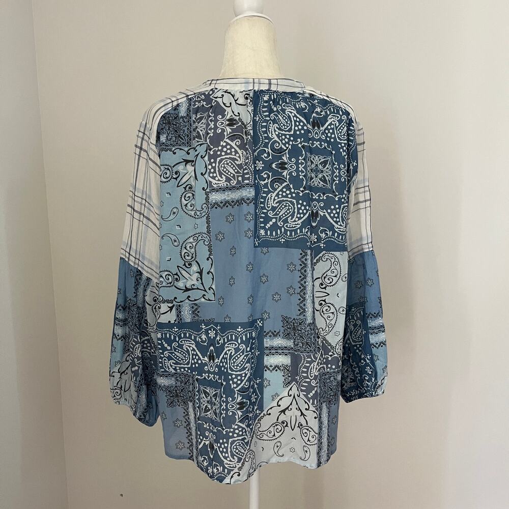 Johnny Was Workshop Patchwork Bandana Effortless … - image 6